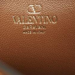 Pre Owned Valentino VLogo Brown Leather Bucket Bag