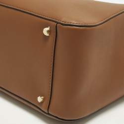 Pre Owned Valentino VLogo Brown Leather Bucket Bag