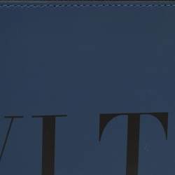 مملوكة مسبقًا Valentino VLTN Navy Blue Leather Wristlet Zip Pouch
