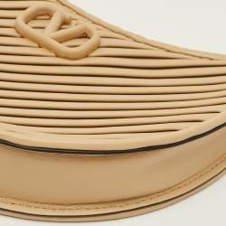 مملوكة مسبقًا Valentino VLogo Mini Beige Diagonal Quilted Leather Hobo