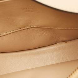 مملوكة مسبقًا Valentino VLogo Mini Beige Diagonal Quilted Leather Hobo