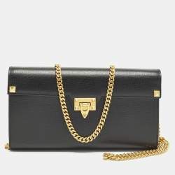 مملوكة مسبقًا محفظة فالنتينو سلسلة جلد سوداء روكستد الكوف