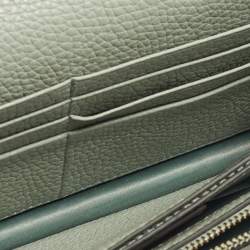 Pre Owned Valentino Rockstud Light Green Leather Wallet On Chain