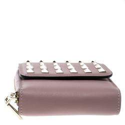 Pre Owned Valentino Beige Leather Rockstud Degrade Coin Purse