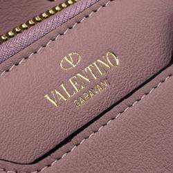 Pre Owned Valentino Beige Leather Rockstud Degrade Coin Purse