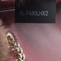 Pre Owned Valentino Multicolor Mink Fur and Leather Chain Shoulder Bag