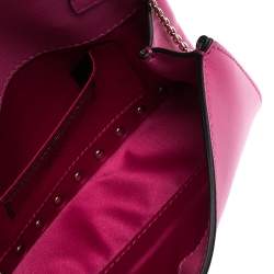 Pre Owned Valentino Pink Leather Mini Rockstud Crossbody Bag