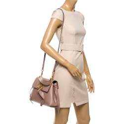 Valentino Rose Cannelle Leather Small VRING Top Handle Bag