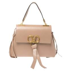 Valentino Old Rose Leather V-Ring Shoulder Bag Valentino