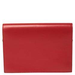 Pre Owned Valentino Rouge Leather Small Vcase Shoulder Bag