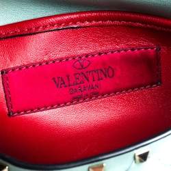 Pre Owned Valentino Multicolor Quilted Leather Embroidered Floral Patch Embellishments Small Rockstud Spike.It Chain Shoulder Bag