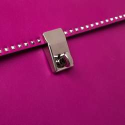 Pre Owned حقيبة كلتش فالنتينو ميني ستادز جلد وردي