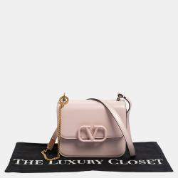 Pre Owned حقيبة كتف فالنتينو ڨي سلينغ جلد وردي صغيرة