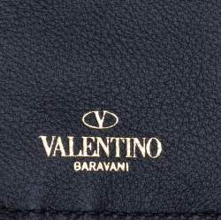 Pre Owned محفظة فالنتينو جلد أرسود روكستد بسحاب محيط