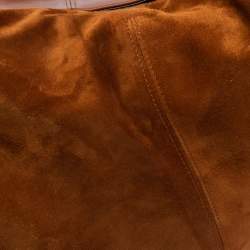 Pre Owned Valentino Brown Leather and Suede Rockstud Hobo