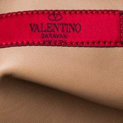 Pre Owned Valentino Multicolor Leather And Calf Hair Glam Lock Top Handle Bag