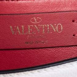 Pre Owned Valentino White Grained Leather Small VSLING Top Handle Bag