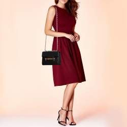 Pre Owned Valentino Black Leather Uptown Shoulder Bag