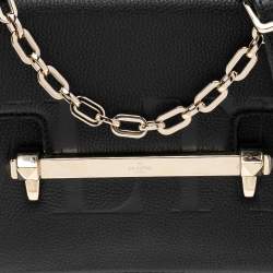 Pre Owned Valentino Black Leather Uptown Shoulder Bag