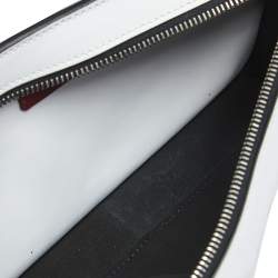 Pre Owned Valentino White Leather VLTN Belt Bag
