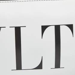 Pre Owned Valentino White Leather VLTN Belt Bag