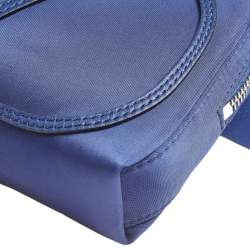 Pre Owned Valentino Blue Nylon and Leather VLogo Belt Bag