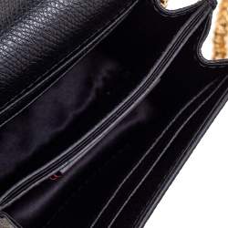 Pre Owned حقيبة كتف فالنتينو ڨيسلينغ جلد أسود صغيرة