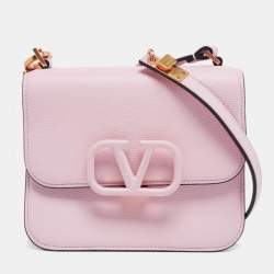 vase klasse Myrde Valentino Light Pink Grained Leather Small VSling Shoulder Bag Valentino |  TLC
