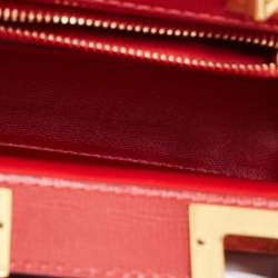 مملوكة مسبقًا Valentino Red Leather Small Rockstud Alcove Tote
