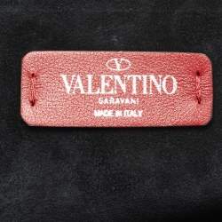 Valentino Silver Leather VLTN Clutch