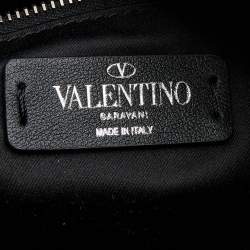 Valentino Black Leather VLTN Clutch