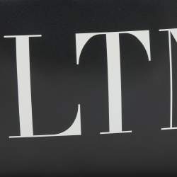 Valentino Black Leather VLTN Clutch