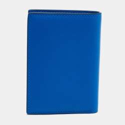 Pre Owned Valentino Blue Leather VLogo Card Case