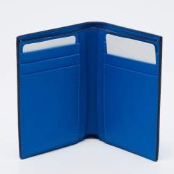 Pre Owned Valentino Blue Leather VLogo Card Case