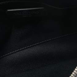 مملوكة مسبقًا Valentino Black Leather VLTN Clutch