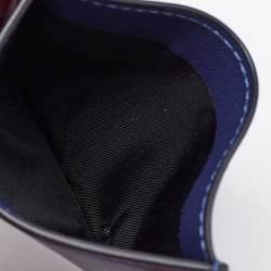 Pre Owned Valentino Blue Leather Rockstud Card Holder