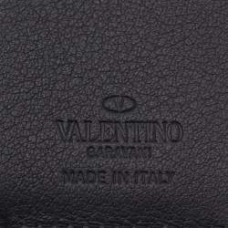Pre Owned Valentino Blue Leather VLogo Card Case