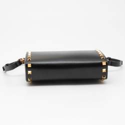 Pre Owned Valentino Black Leather Rockstud Alcove Crossbody Bag