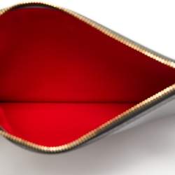 Pre Owned Valentino Black Leather Rockstuds Alcove Zip Pouch 