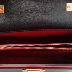 Pre Owned Valentino Black Leather Rockstud Top Handle Bag