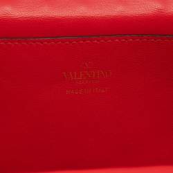 Pre Owned Valentino Pink Leather Rockstud Top Handle Bag