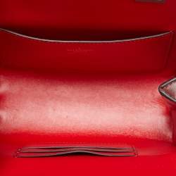 Pre Owned Valentino Red Leather Rockstud Alcove Top Handle Bag
