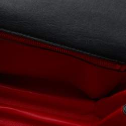 Pre Owned Valentino Black Leather Stud Sign Flap Shoulder Bag