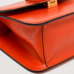 Pre Owned Valentino Orange Leather Small VSling Shoulder Bag