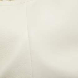 Pre Owned Valentino Off White Leather Roman Stud Hobo