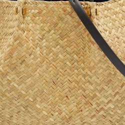 Pre Owned Valentino Beige Woven Straw VLOGO Escape Shopper Tote