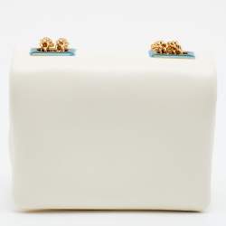 Pre Owned Valentino Ivory Leather Micro One Stud Crossbody Bag