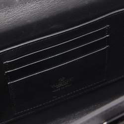 Pre Owned Valentino Black Leather Alcove Rockstud Clutch