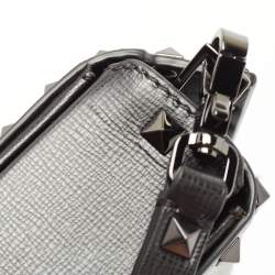 Pre Owned Valentino Black Leather Alcove Rockstud Clutch