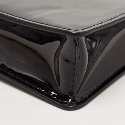 Pre Owned Valentino Black Patent Leather Vsling Zip Shoulder Bag